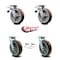 Service Caster 8 Inch Polyurethane Caster Set with Roller Bearings 2 Brakes 2 Swivel Locks SCC SCC-TTL30S820-PPUR-2-BSL-2 - alternate 4